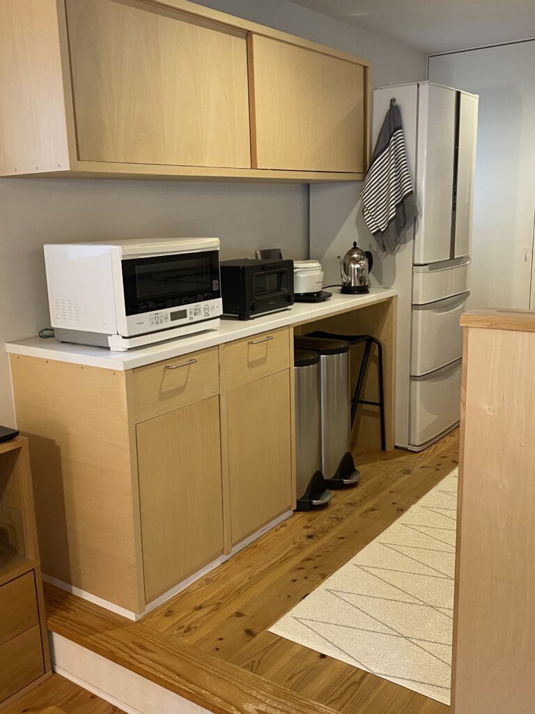 キッチン 生ごみ用ゴミ箱 プラスチック用ゴミ箱 設置 写真