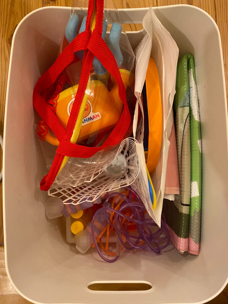 ざっくり収納実例　外用おもちゃ