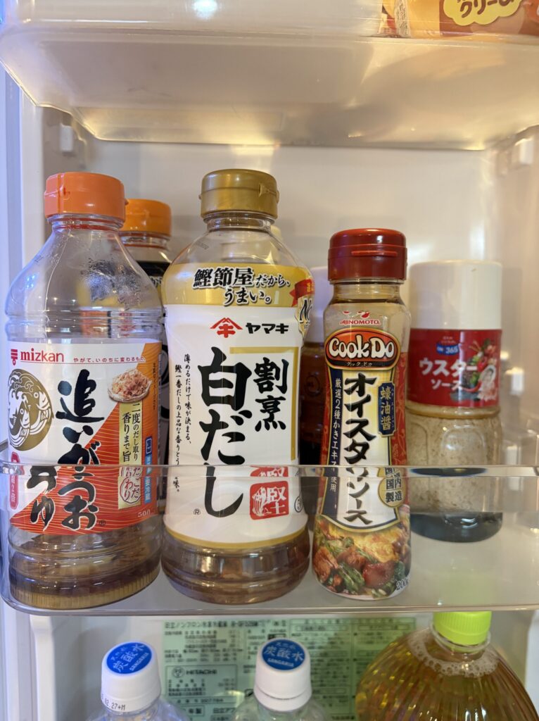 冷蔵庫右ドア 中段 よく使う液体調味料 収納実例